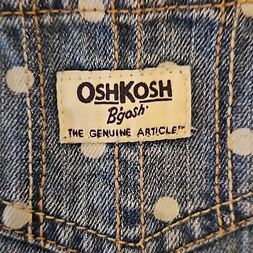 VTG OshKosh B’gosh Polka Dot Denim Overalls - Picture 6 of 9